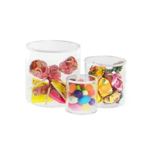 Supermarkt Cilinderstijgbuis Ronde Display Box Clear Stand Opslag Pot Candy Lolly Display