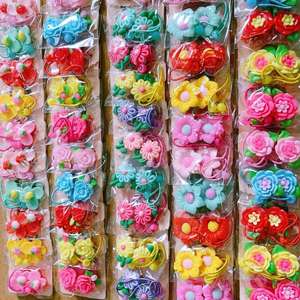 Mylulu Hanya 1 Set 10 pasang/set Aksesoris Ikat Rambut Bayi Perempuan Model Bubble Ponytail Holder Elastis dengan Bola Knocker - Product Image 6