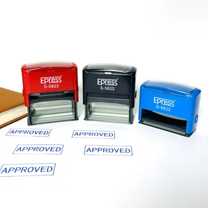 Rectangle 58X22mm Personal Customized Rubber Stamp Custom Logo Personalized Office Rubber Self Inking Stamp