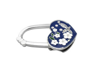 Portable pliable cristal femmes sac à main sac à main porte-sac en métal fleur en forme de coeur sac crochet cintre Table <span class=keywords><strong>accrocher</strong></span> Clip - Product Image 5