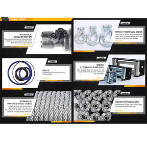 Kurtarma aracı/çekici kamyon için kablolu küçük kırmızı sarı siyah 5 tonluk traktör 4ton 10ton hidrolik vinç - Product Image 6