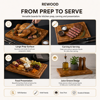 Planche à fromage et planche à découper en bambou, plateau de service en bois pour charcuterie, vin, maison et fêtes