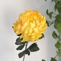 Grandes fleurs artificielles en soie (chrysanthèmes et pivoines) pour décoration de salon, accessoires photo et pour performance portative