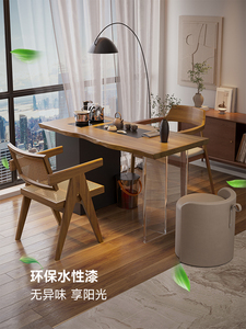 Felluco 2025 rắn Bàn cà phê gỗ thiết kế hiện đại với tích hợp nhúng Ấm đun nước cho nhà phòng khách hoặc ban công - Product Image 4