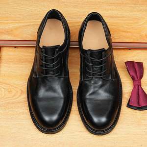 Chaussures à lacets rétro haut de gamme en cuir pleine fleur, effet vieilli, respirantes, antidérapantes, légères, avec semelle en cuir véritable - Product Image 2