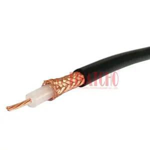 Kabel koaksial inti tembaga LMR300 SYV-50-5 5D komunikasi 7MM 50ohm