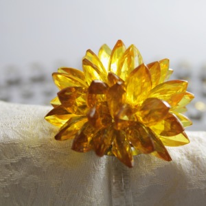 Portatovagliolo <span class=keywords><strong>fiore</strong></span> cristallo giallo per decorazione di cerimonia nuziale portatovaglioli <span class=keywords><strong>fiore</strong></span> qn19012301 - Product Image 1