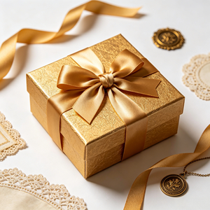 Lazo de satén dorado brillante mate al por mayor de fábrica, lazo prefabricado de tamaño personalizado para envolver regalos, adorno para despedida de soltera - Product Image 5