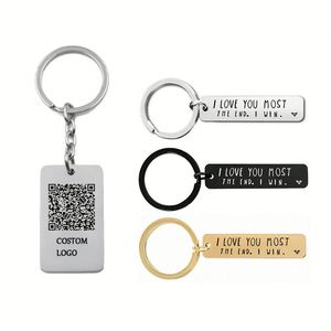 Llavero Personalizado de Aleación de Aluminio, Llavero con Logotipo Personalizado, Pequeño Regalo DIY, Colgante con Código QR - Product Image 1
