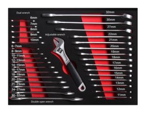 Armoire à outils en acier au chrome-vanadium CE à 7 tiroirs, nouveau design, couleur verte, 349 pièces, ensembles professionnels, étui rigide OEM TC-349, durable - Product Image 6