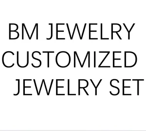 BMJewelry Factory Direct Customized Necklaces Bracelets Rings Sterling Silver 925 18K Gold Plated Necklace Ring Earrings