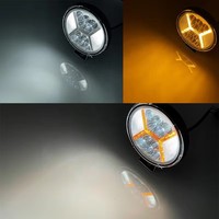 Barre lumineuse de travail LED ambre blanc de 4 pouces, guide de lumière, phare de moto, phare tout-terrain, feu antibrouillard, camion, remorque, SUV, chariot élévateur