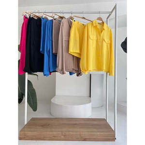 Conjunto de Camisa y Pantalones Cortos de Lino para Mujer, Manga Larga, Casual, Transpirable, para Primavera y Verano - Product Image 3