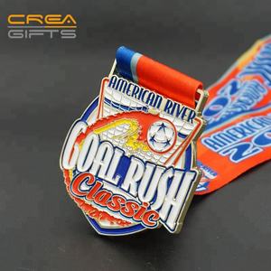 Medallas de fútbol personalizadas, medallas de fútbol, carrera, taekwondo, premio de fútbol, cinta dorada de metal, trofeos y medallas deportivas en blanco - Product Image 4