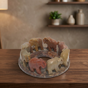 Soap Stone <b>Elephants</b> Shaped Decorative Object - Product Image 4
