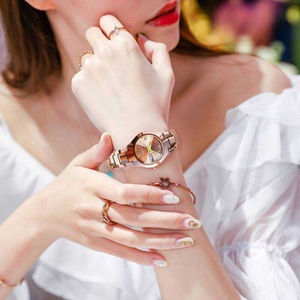 Reloj de cuarzo elegante para mujer, reloj de pulsera de acero inoxidable en oro rosa, reloj informal de negocios para mujer con fecha - Product Image 3
