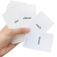 Impression personnalisée sur demande mots à vue cartes flash éducatives impression de haute qualité mémoire d'image mots anglais cartes d'apprentissage