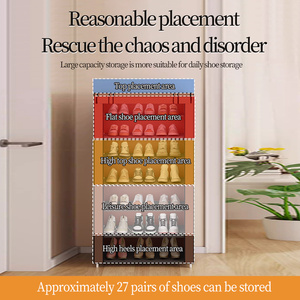 Range-<span class=keywords><strong>Chaussures</strong></span> Anti-Poussière à 10 Niveaux avec Housse Non-Tissée, Meuble de <span class=keywords><strong>Rangement</strong></span> pour <span class=keywords><strong>Chaussures</strong></span> pour Entrée, Chambre à Coucher - Product Image 5