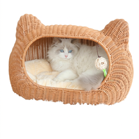 Lit pour chat floral quatre saisons, rembourré en éponge, imperméable, résistant aux taches, hamac-lit pour animaux de compagnie, design simple, amovible, pour petits animaux