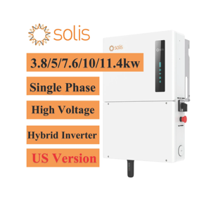 Solis อินเวอร์เตอร์3.8 11.4KW S6-EH1P พร้อมสวิตช์บายพาสและสามารถ RS485การสื่อสารสำหรับการติดตั้งง่าย - Product Image 1