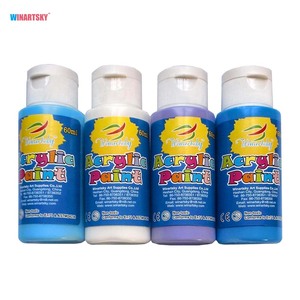 Pintura Acrílica a Base de Agua de 60 ml en 18 Colores para Niños - Pintura de Alta Pigmentación para Manualidades, Personalizable para Lienzo, Vidrio y Papel - Product Image 5