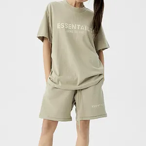 Vendita all'ingrosso su misura taglie forti da donna di lusso crop top pheaven graphic y2k essenziali t-shorts set di t-shirt da donna