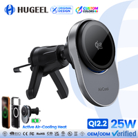Support de charge magnétique sans fil pour voiture Ql2 25W, vente en gros d'usine, charge rapide avec refroidissement par air pour chargeur sans fil Phone17 18