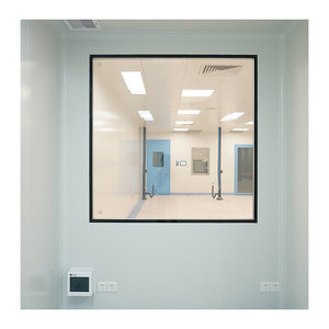 Jendela Observasi Ruangan Bersih Bersegel Tinggi Pabrik Biopharmaceutical Kaca Tempered Ganda Antibakteri Tanpa Sudut Mati - Product Image 1