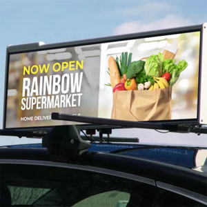 Affichage LED double face P2-P5 pour toit <span class=keywords><strong>de</strong></span> taxi, <span class=keywords><strong>écran</strong></span> publicitaire extérieur étanche 4G WiFi pour toit <span class=keywords><strong>de</strong></span> voiture avec télécommande - Product Image 1