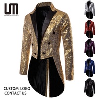 Service FEO Vente en Gros Veste Blazer Homme Grande Taille Automne Hiver Mode Simple Boutonnage Paillettes Scintillantes Ornées