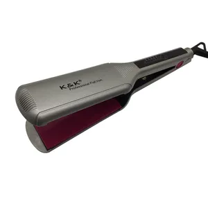 Redressage Machine-outil cheveux outils revêtement en céramique 2 pouces fer plat Logo soins des cheveux et appareils de coiffure