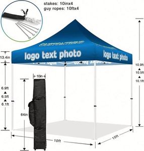 เต็นท์กันสาดงานแสดงสินค้าขนาด 10x10 ฟุต คุณภาพสูง ป้องกันไฟ ทนไฟ 600D สำหรับโฆษณา ขายดี - Product Image 2