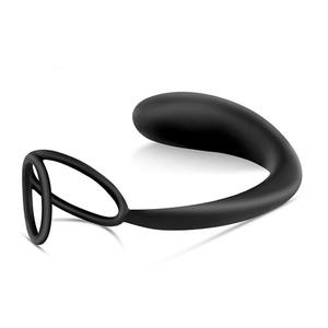 Männliche Gesundheitspflege Prostata-Massagegerät mit Penisring Fernbedienung 10 Geschwindigkeiten Vibration Silikonmaterial - Product Image 3