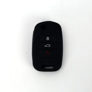 高品质柔性软触摸保护硅胶折叠3按钮汽车钥匙盖