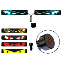 Panneau LED souple pour voiture avec application Devil Eyes Light, écran LED intelligent, panneau matriciel LED pour voiture