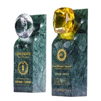 Cristal diamant résine bouclier acrylique trophée vierge récompense 30 ans femme grillon rond en verre personnalisé en plastique acrylique trophée