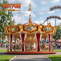 Manège Carrousel Personnalisé Hotfun Factory pour 16/24/36 Personnes, Idéal pour Parc d'Attractions Extérieur - À Vendre