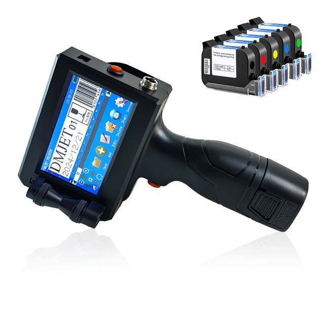 High Quality 600DPI Handheld Inkjet Label Printer for Flex and Egg Materials Battery Powered Semi-Automatic