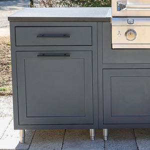 Cuisine extérieure modulaire pour jardin et terrasse en acier inoxydable avec évier et plan de travail - Product Image 3