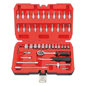 SS23239A KAFUWELL Hardware Tool Set 46 Peças 1/4 Polegada Unidade Soquete Ratchet Chave Set Para Auto Reparação E...