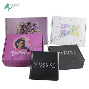 กล่องใส่วิกผมกล่องของขวัญสำหรับการต่อผมกล่องจดหมายแบบพับได้พร้อมโลโก้ - Product Image 4