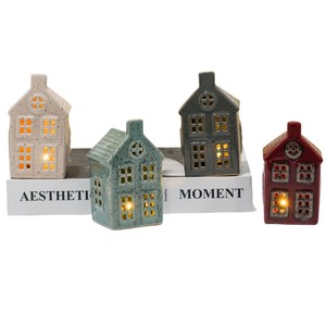 Led Lighted <strong>Christmas</strong> House Decoration Ceramic <strong>Village</strong> House Porcelain Houses - Product Image 1