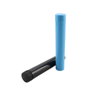 Tube d'emballage rond transparent en plastique PET 120*25mm avec capuchon résistant aux enfants pour médicaments et pilules de rouge à lèvres vente en gros