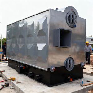 דוד קיטור ביומסה תעשייתי אופקי עם צינורות מים, מונע בשבבי עץ וחסכוני באנרגיה, עם הפעלה ידנית, לייצור חום בבתי מלון - Product Image 2