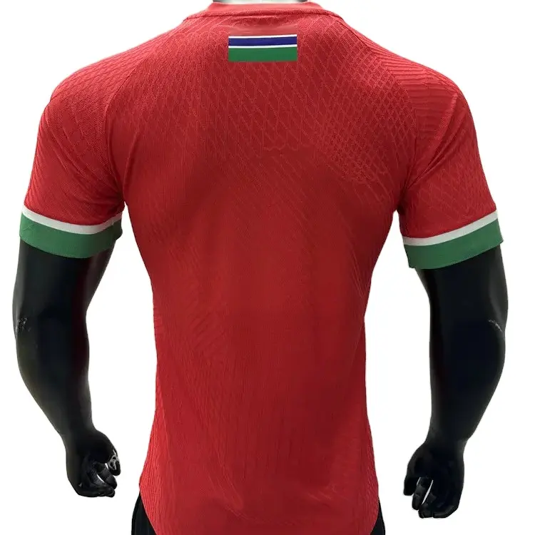 Afrika fincan 2023 gambiya ev forması tayland yüksek kalite futbol formaları baskılı adı fanlar spor gömlek toptan ucuz fiyat