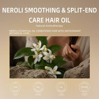 Minyak Perawatan Rambut Bunga Neroli Organik Murni 100% Menenangkan, Memperbaiki, Menutrisi Kulit Kepala, Aromaterapi Perawatan Rambut