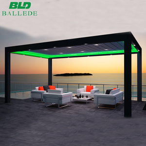 Pérgola con Techo Abatible, Pérgola con Techo de Celosía para Exteriores - Product Image 3
