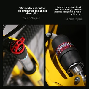 Vélo pliant Feige pour hommes, vélo de montagne, 26 pouces, double suspension, cadre en acier à haute teneur en carbone, freins à disque doubles, pour adolescents - Product Image 5
