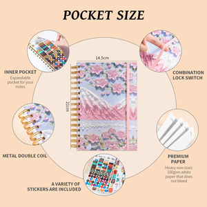 Pintura a óleo 2025 2026 Impressão Personalizada Logotipo Spiral Goal Diário Agenda Livro Notebook Journal Planner Notebook Exercício Livro - Product Image 4