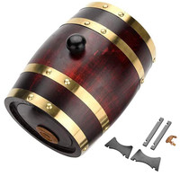 Meilleures ventes : tonneau à vin en bois de style campagnard vintage de 1,5 litre avec support en bois durable, écologique, pour les fêtes